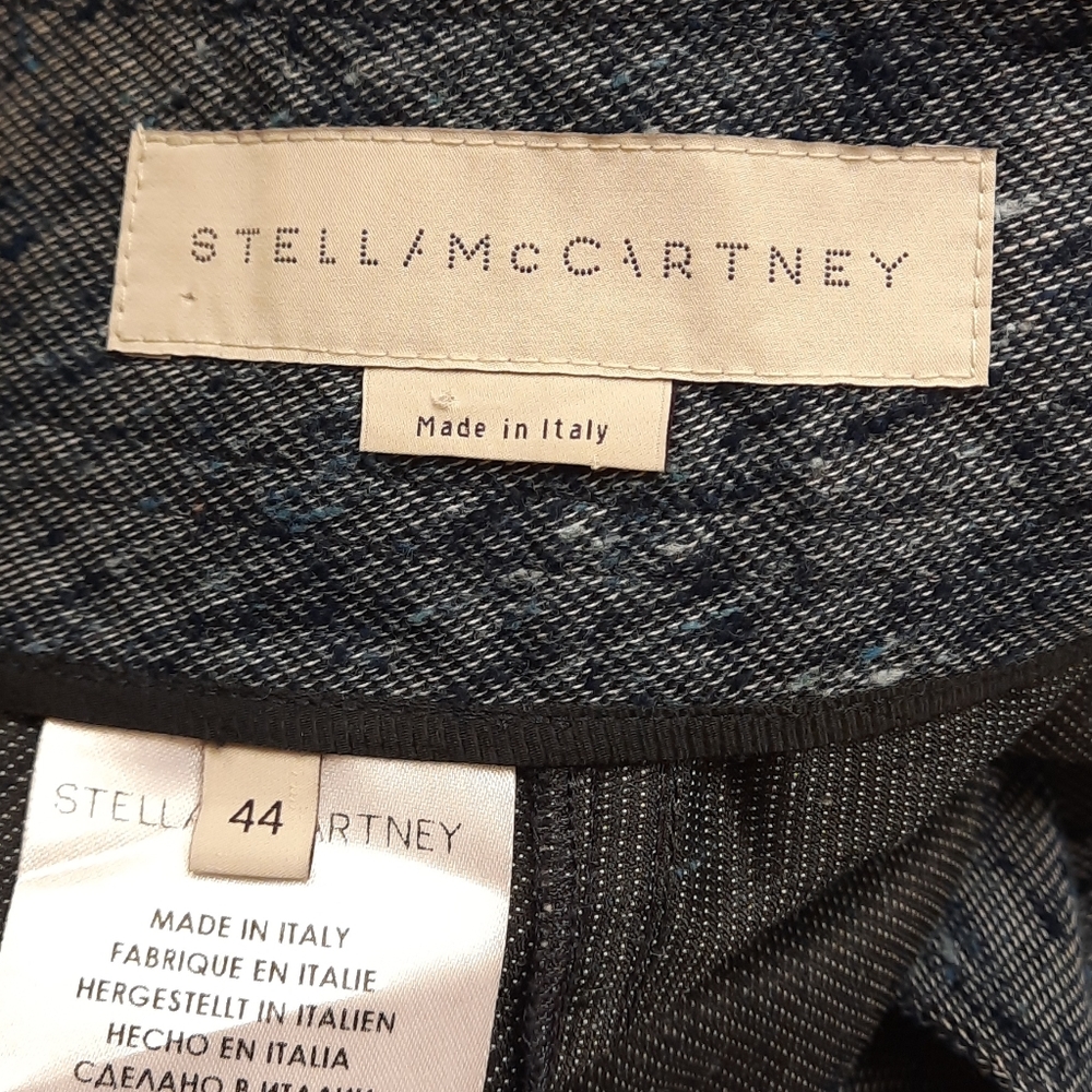 Stella McCartney Vintage Textured Navy Mini Skirt - Picture 8 of 10